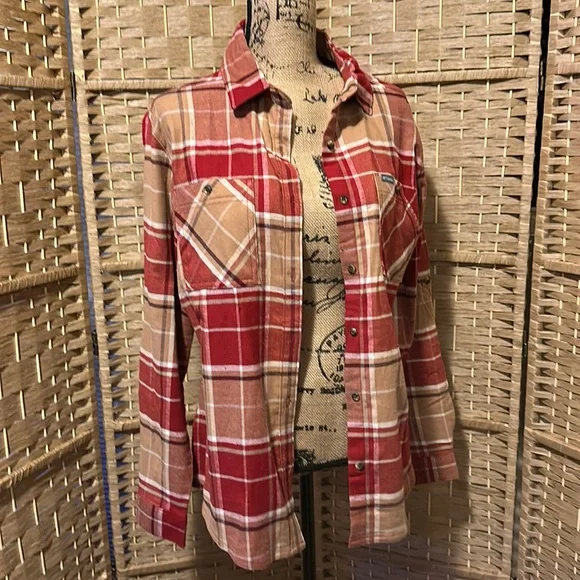 Columbia Plaid Flannel Shirt Button Down L NWT - Picture 2 of 12